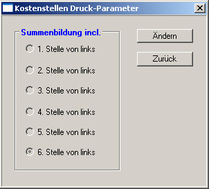 Druck der Sachkonten