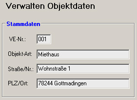 Verwalten Objektdaten