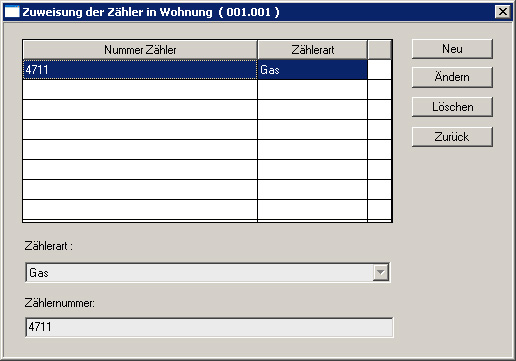 Wohnungsstamm-Zähler