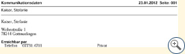 Liste Kommunikationsdaten - Personen