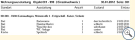 Wohnungsausstattung - Einzelnachweis