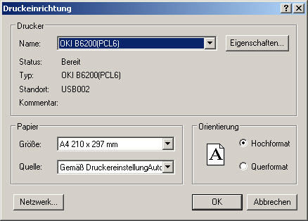 Drucker einrichten