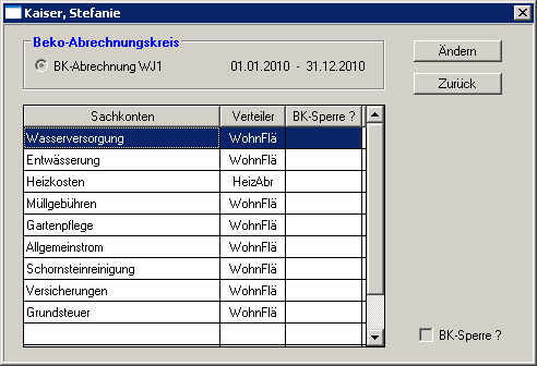 Wohnung-Mieterzuordnung-Sperre Betriebskosten-Abrechnung